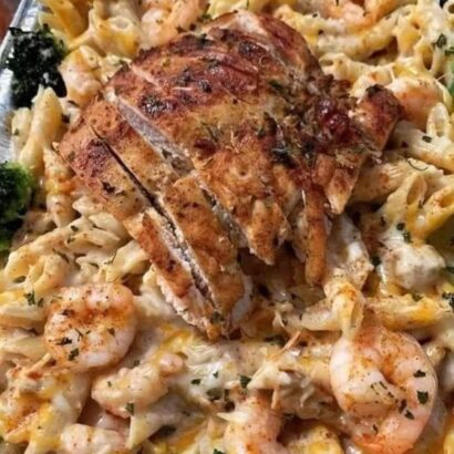 Thumbnail for chicken and shrimp pasta