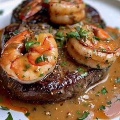 Thumbnail for Steak with Shrimp & Lobster Sauce