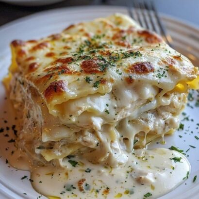 Thumbnail for Creamy Chicken Lasagna with White Sauce