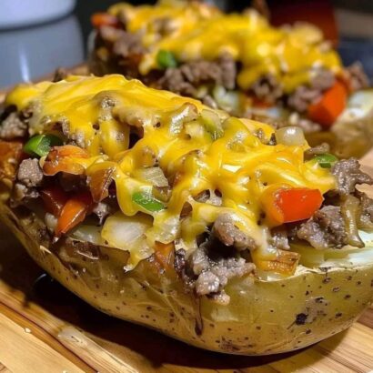 Thumbnail for Philly Cheesesteak Baked Potato