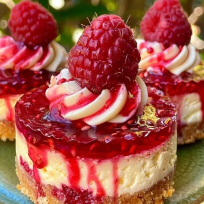 Thumbnail for No Bake Mini Lemon Raspberry Cheesecakes