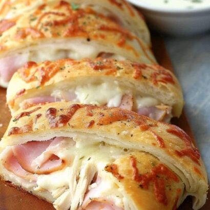 Thumbnail for Chicken Cordon Bleu Stromboli