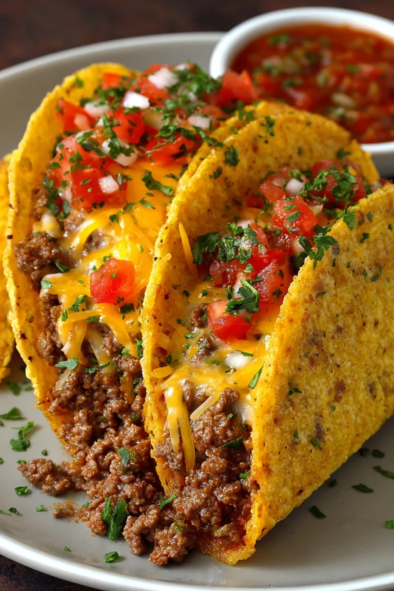 Oven-Baked Cheesy Beef Tacos