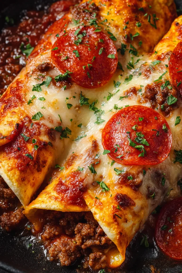 Pizza Enchiladas with Ground Beef