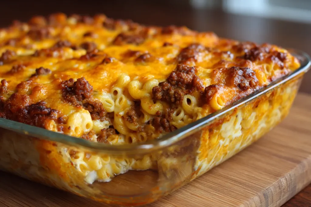 mac and cheese meatloaf casserole