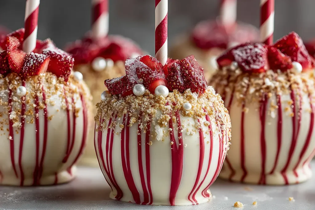 Strawberry Shortcake Candy Apples