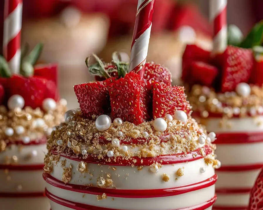 Strawberry Shortcake Candy Apples