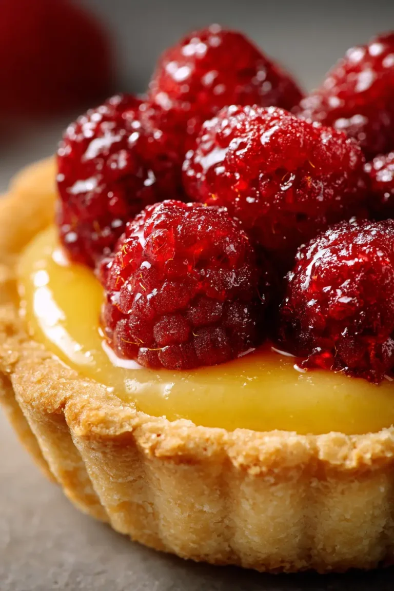 Baby Raspberry Lemon Impossible Pies