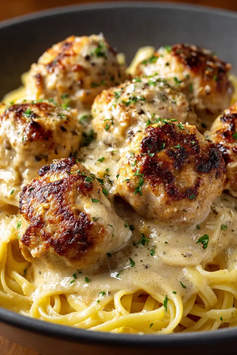 Garlic Butter Chicken Bites with Creamy Parmesan Pasta