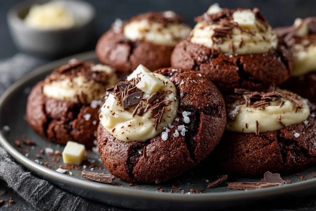 Chocolate Fudge Thumbprint Cookies Filled with Velvety Vanilla Cream