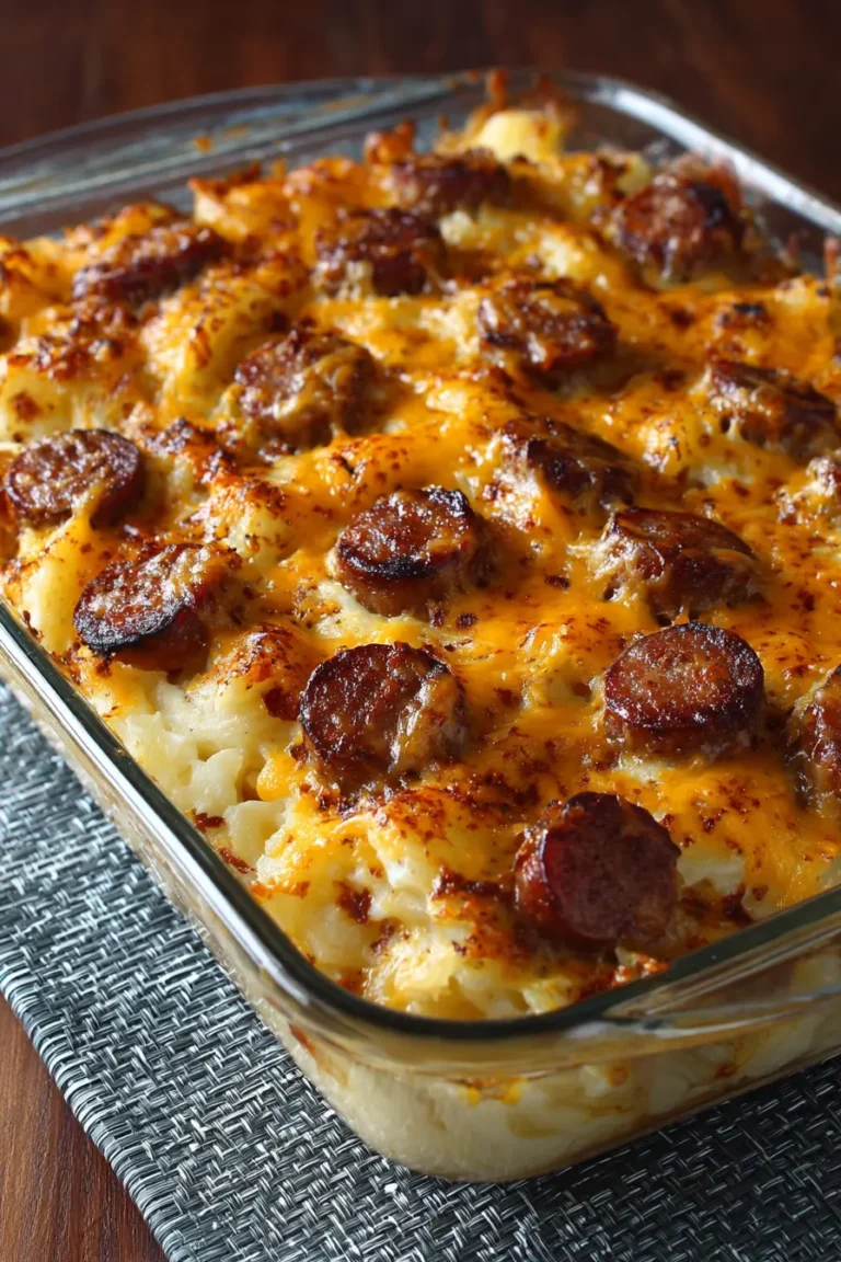 Smoked Sausage & Cheesy Potato Casserole