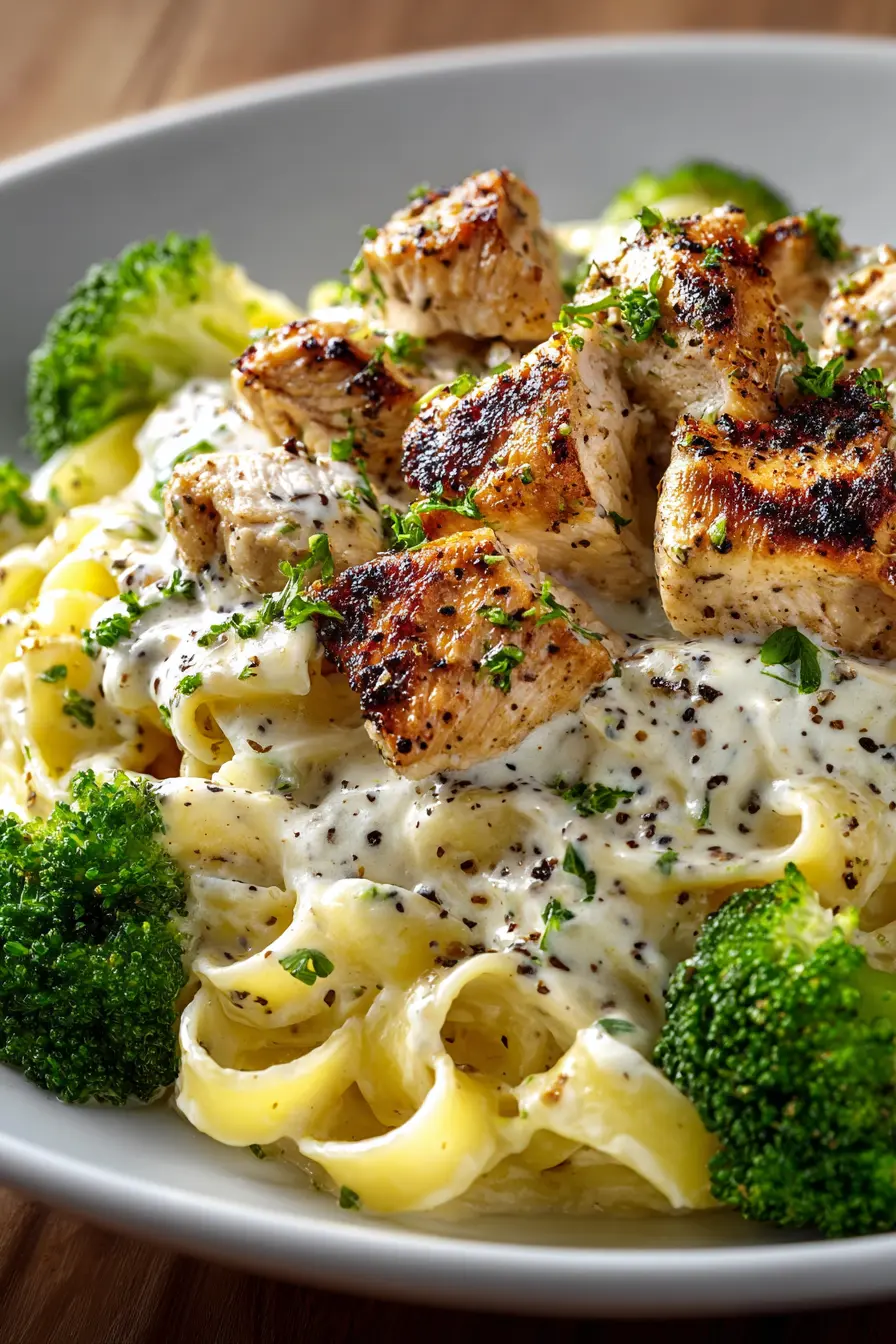 Slow Cooker Chicken Alfredo with Broccoli