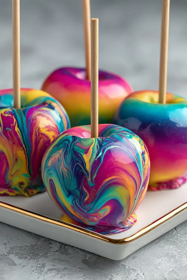 Rainbow Candy Apples