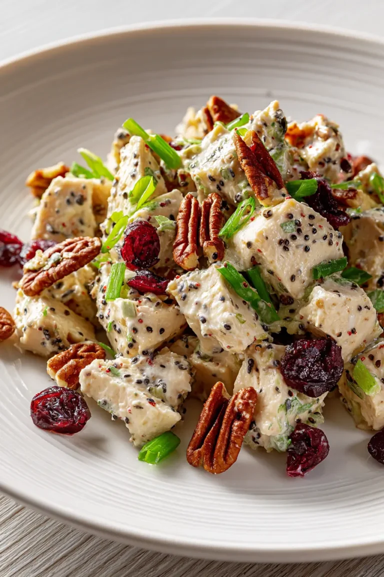 Cranberry Pecan Chicken Salad with Poppy Seed Dressing