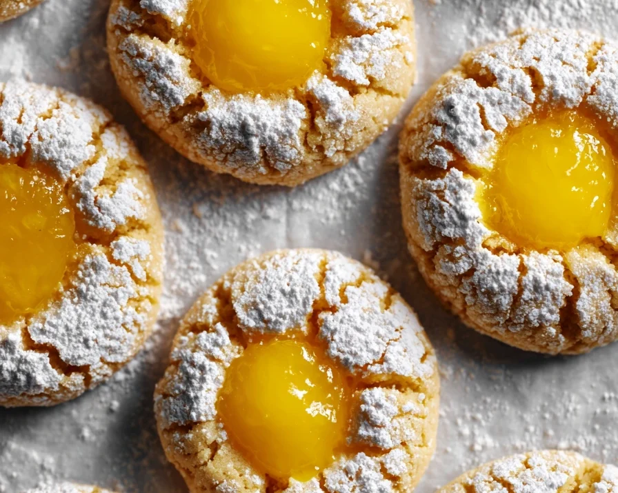 Lemon Curd Thumbprint Cookies