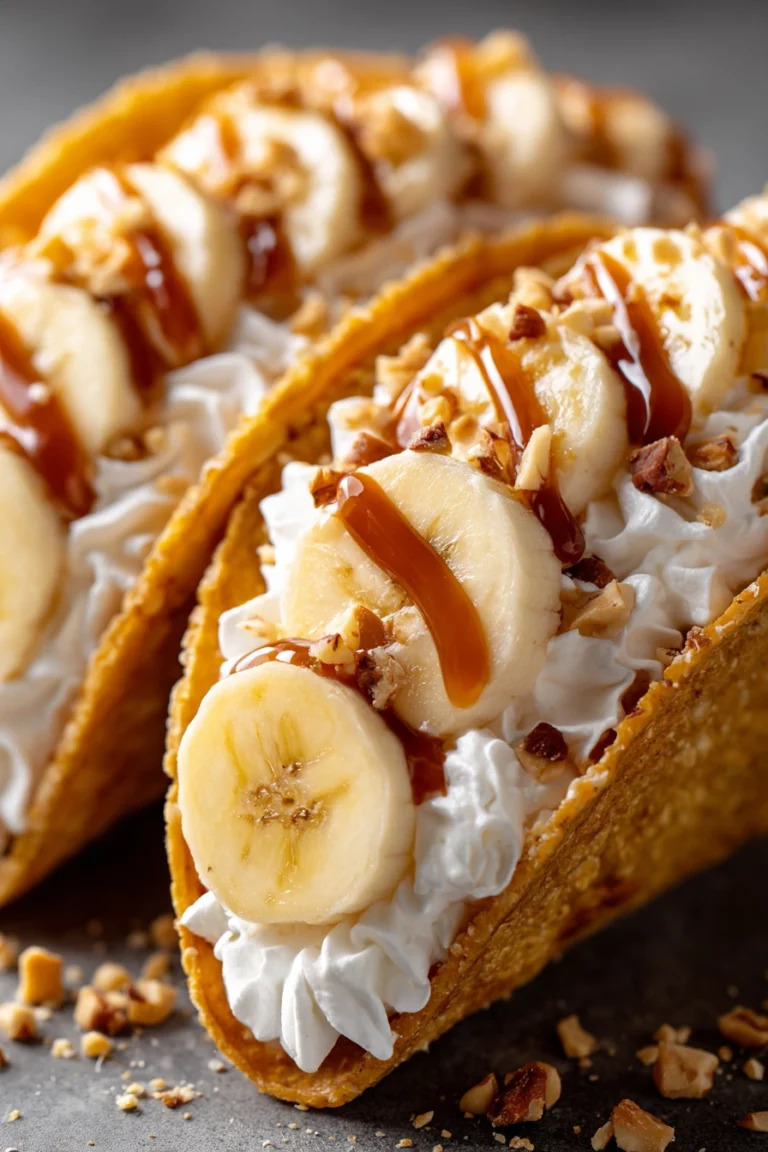 Caramel Banana Nuts Tacos