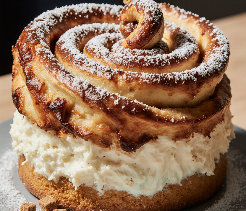 Cinnamon Roll-Swirl Cheesecake