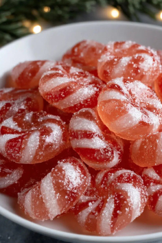 Festive Candy Cane Fireball Gummies