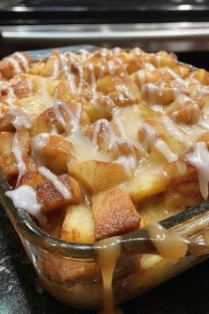 Caramel Apple Cinnamon Roll Lasagna