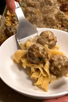 Swedish Meatball Noodle Bake