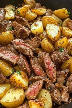 Garlic Butter Steak & Potatoes Skillet